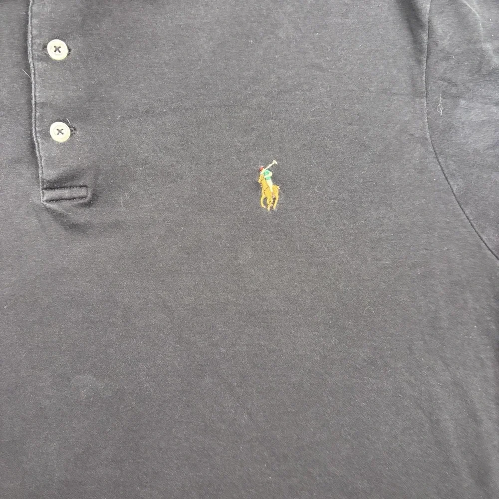 Polo Ralph Lauren Polo Shirt Mens XL Black Classic Fit Multicolor Pony